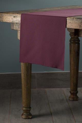 Classic Solid Eggplant table runner